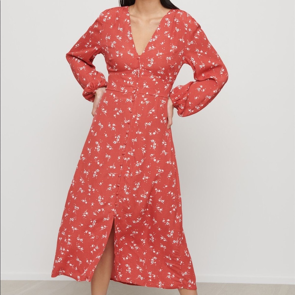 Dynamite Button-Down Maxi Dress